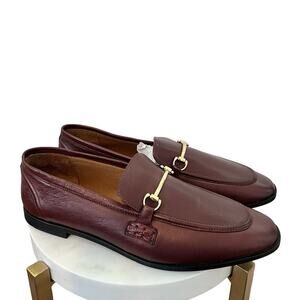Miz Mooz Women's Paulina Leather Slip On Loafers Size 8.5 EU 39 Bordeaux Red NEW